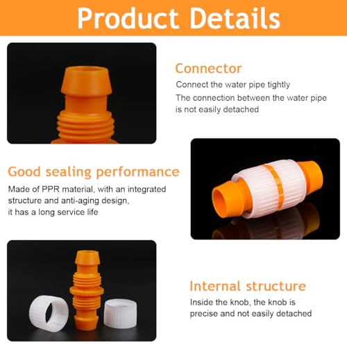 HASTHIP® 1/2 Inch Garden Hose Connector Quick Water Pipe Joint ABS Plastic Universal Release for Gardening Hose Fitting 3PCS HASTHIP® 1/2 Inch Garden Hose Connector Quick Water Pipe Joint ABS Plastic Universal Release for Gardening Hose Fitting 3PCS